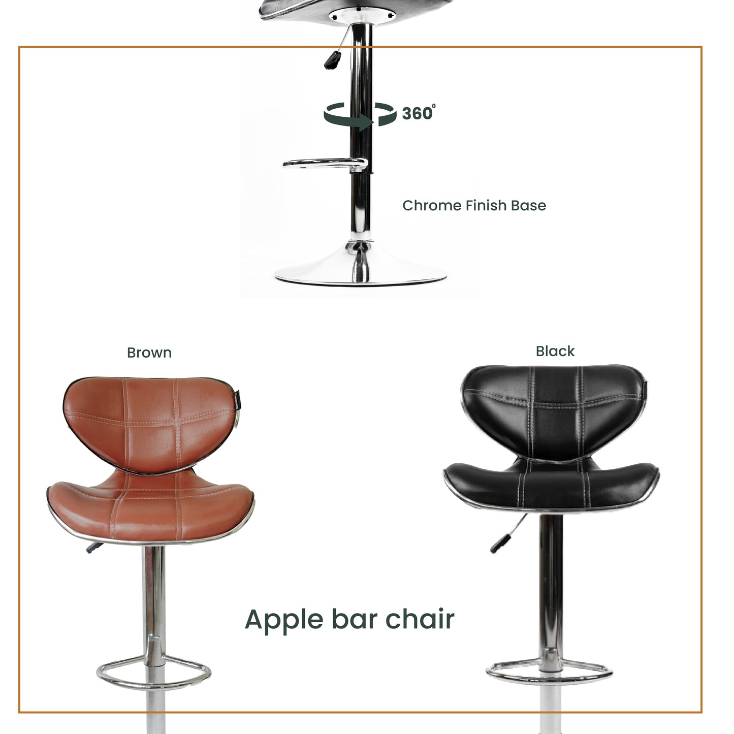 Apple Bar Chair - 2 colour option
