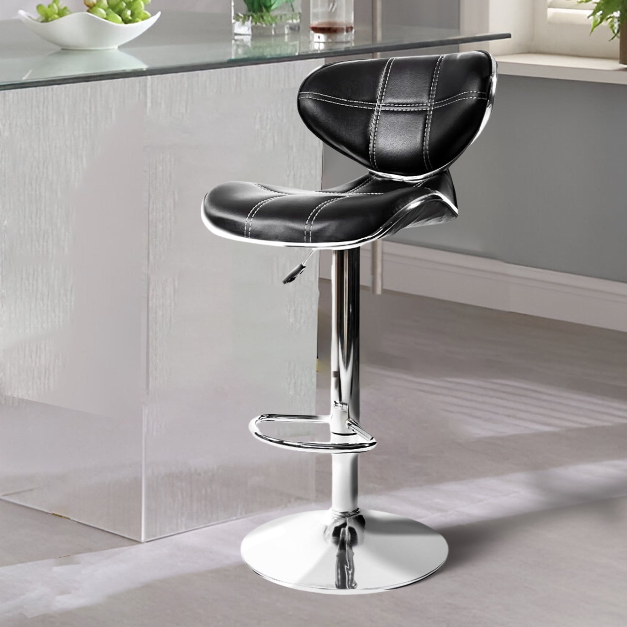 Apple Bar Chair Stylish Revolving Bar Stool with 360° Swivel Seat