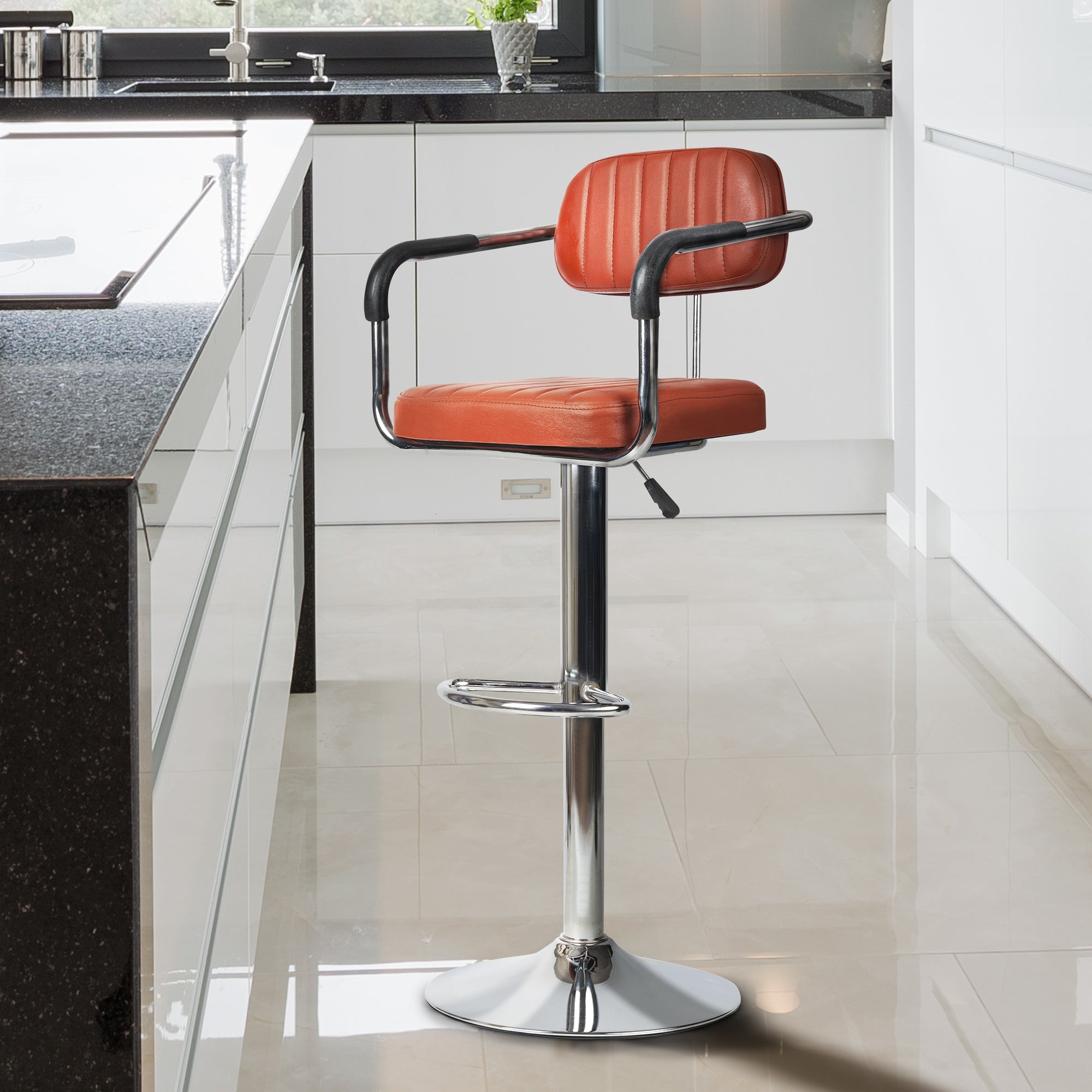 Flexi Bar Chair- Modern Adjustable Height Barstool with 360° Swivel Se