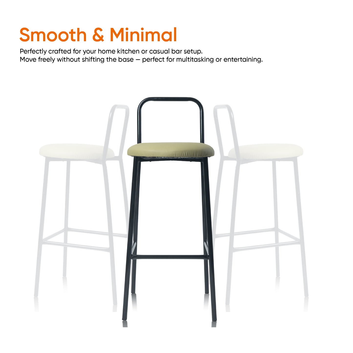 Zen Bar Chair - Low Back Bar stool (Parrot Green)