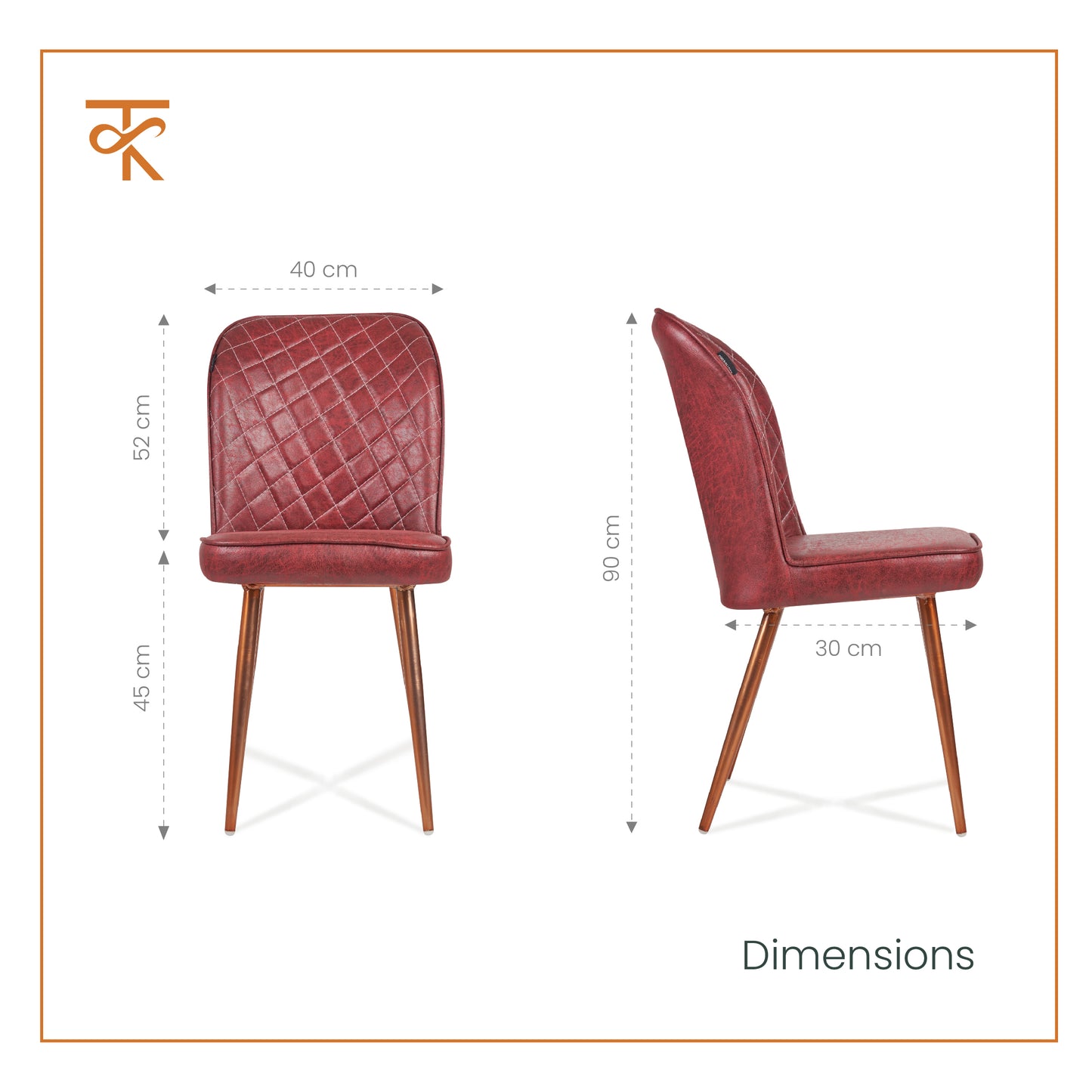 dining Chair - product measurement