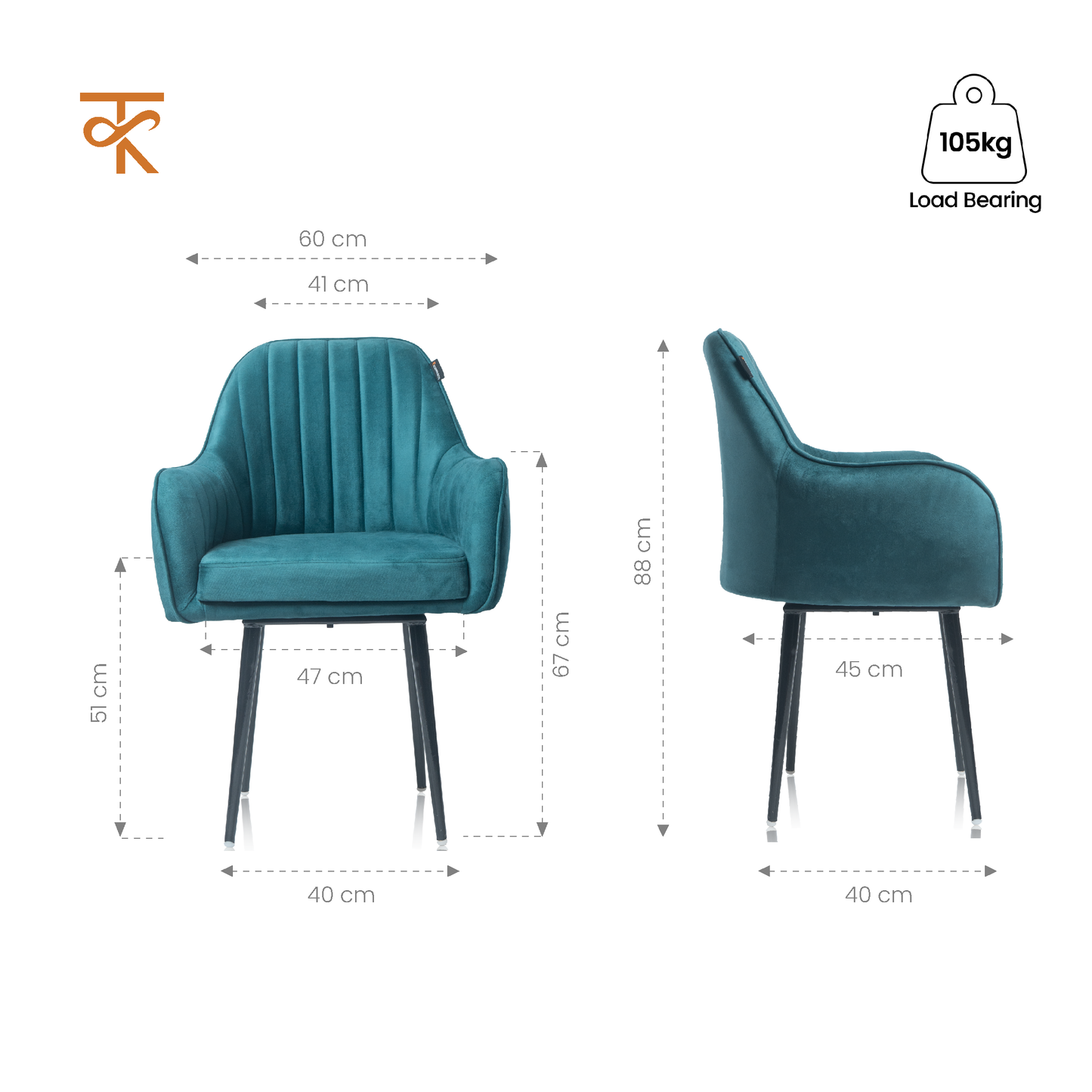 Aksh Velvet Swivel Accent Chair - Premium Lounge Chair for Living Room, Bedroom & Decor, 6 Months Warranty - Teal Green