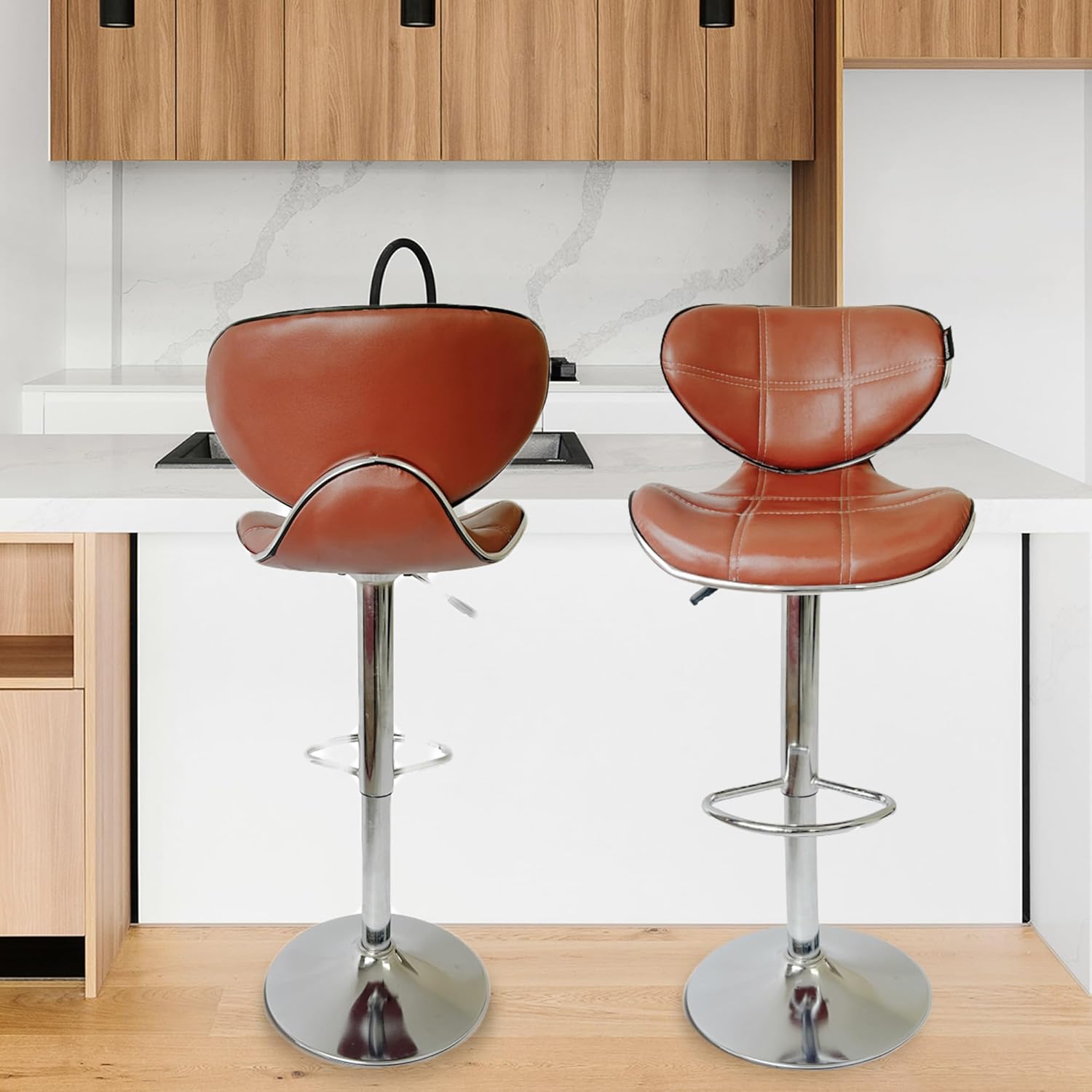 Apple Bar Chair - Brown (Pack of 2)