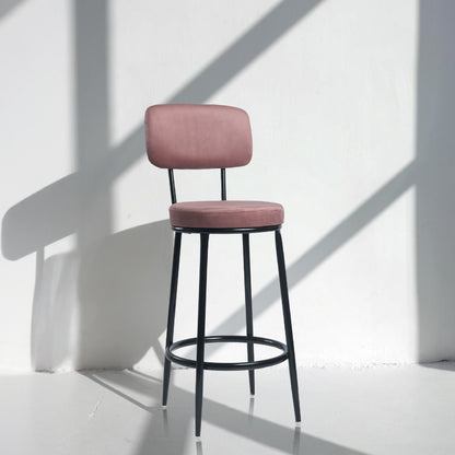 Chakra Bar Chair-Velvet Bar stool (Pink)