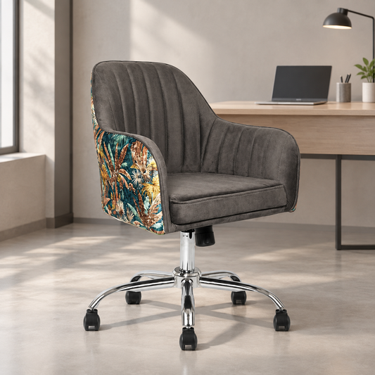 Sherni Accent Chair For Office - Adjustable Height, Tilt Lock, 360° Swivel, Heavy Duty Metal Base (Slate Grey)
