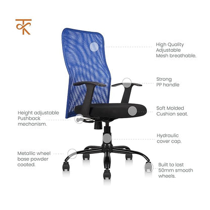 Comforto Office Chair - Blue features