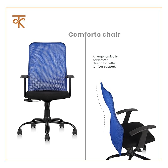 Comforto Office Chair - Blue front view