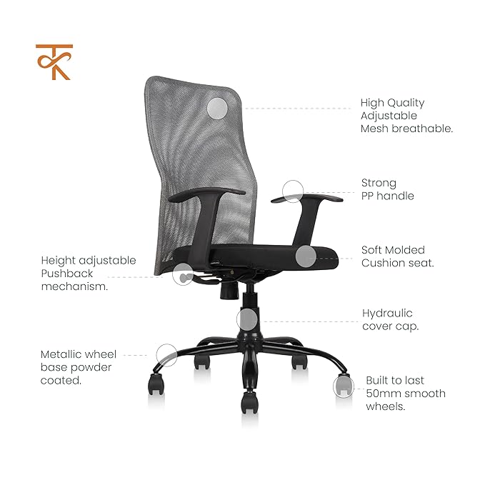 Comforto Office Chair - Gray Features