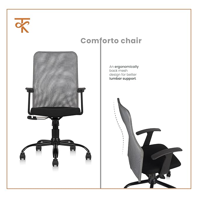 Comforto Office Chair - Gray front view