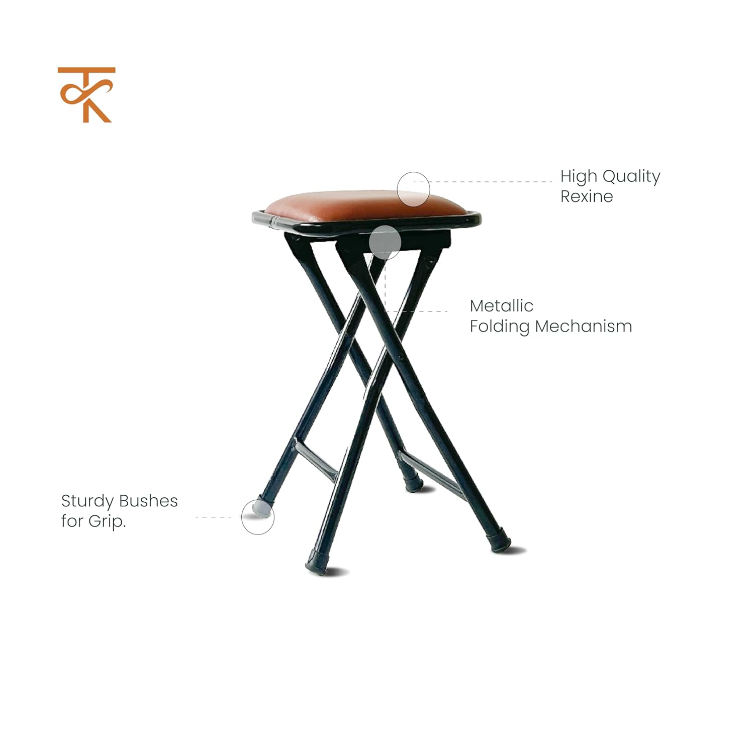Dumroo Stool Black (Brown) Pack of 1 Features