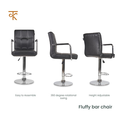 Fluffy Bar Chair black different angles Fluffy Bar Chair black different angles 