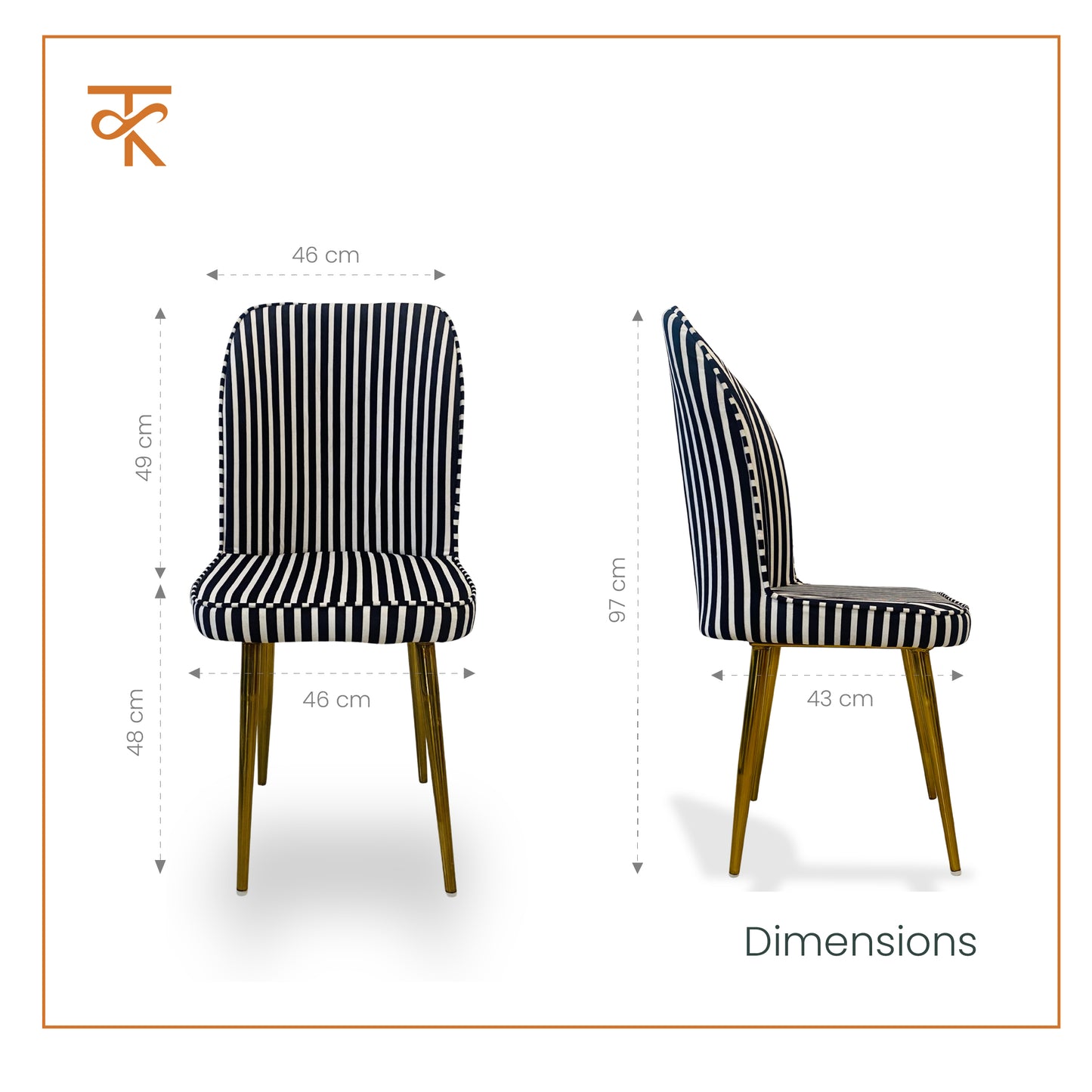 Ikai Retro Premium Dining Chair Modern Velvet Accent Chair for Living Room, Bedroom & Dining with Heavy-Duty Black coated Legs , 6 Months Warranty, Black & White   (Pack 1)