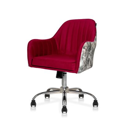 Sherni Accent Chair For Office - Adjustable Height, Tilt Lock, 360° Swivel, Heavy Duty Metal Base (Laila Pink)