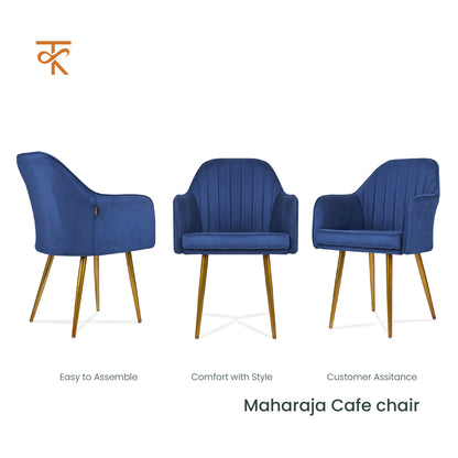 Maharaj Chair - Royal Blue different angle