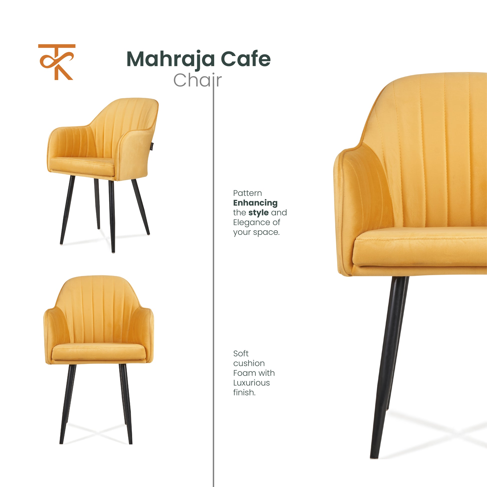 Maharaja Chair - yellow Color product features