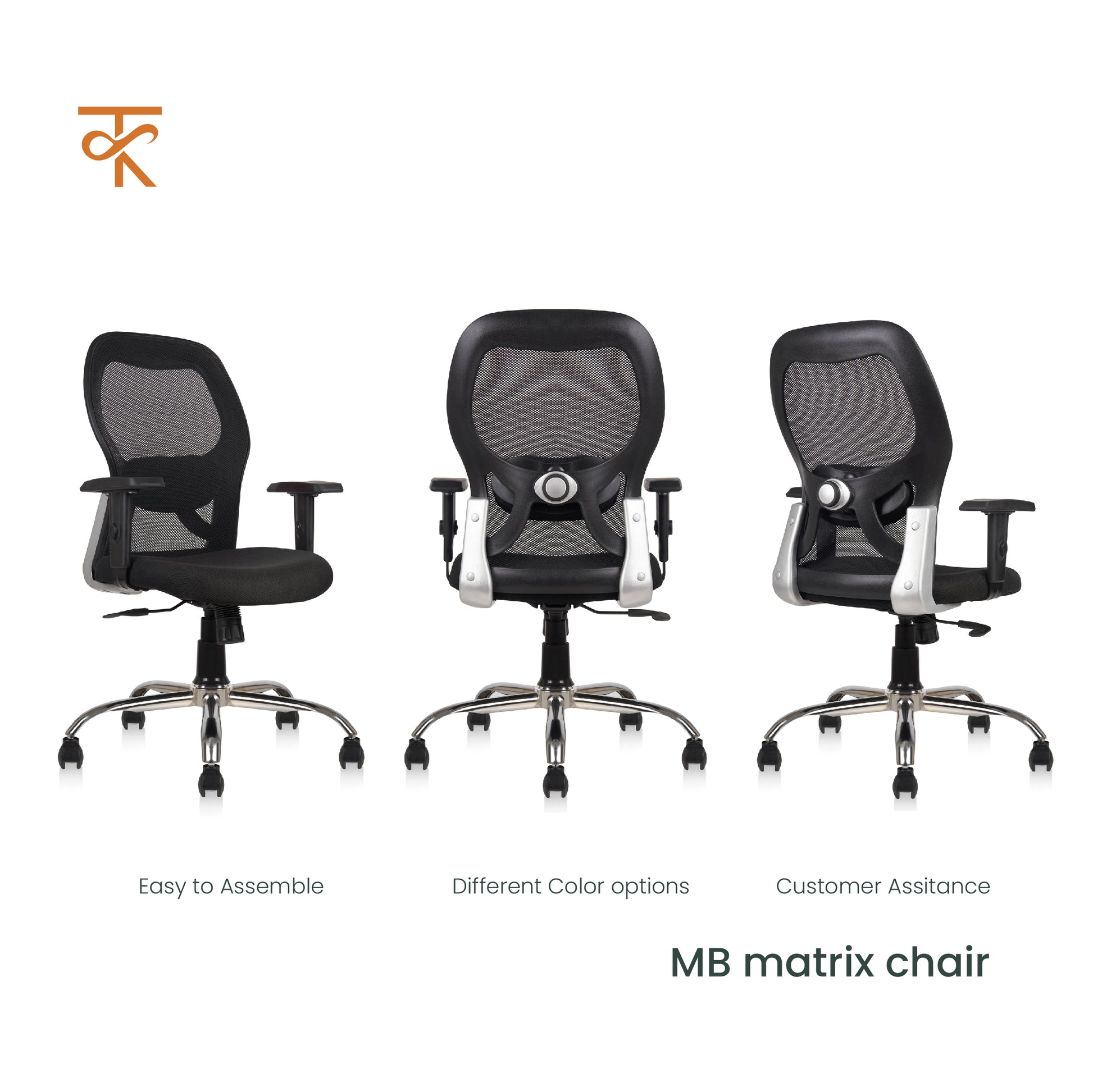 Matrix Mid Back Office Chair product angles