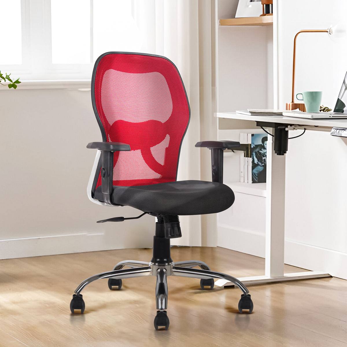 Matrix Mid Back Mesh Office Chair - Ergonomic with Adjustable Armrest ...