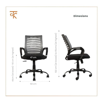 Mid Back Mesh Ergonomic Office Chair - Dinemsions