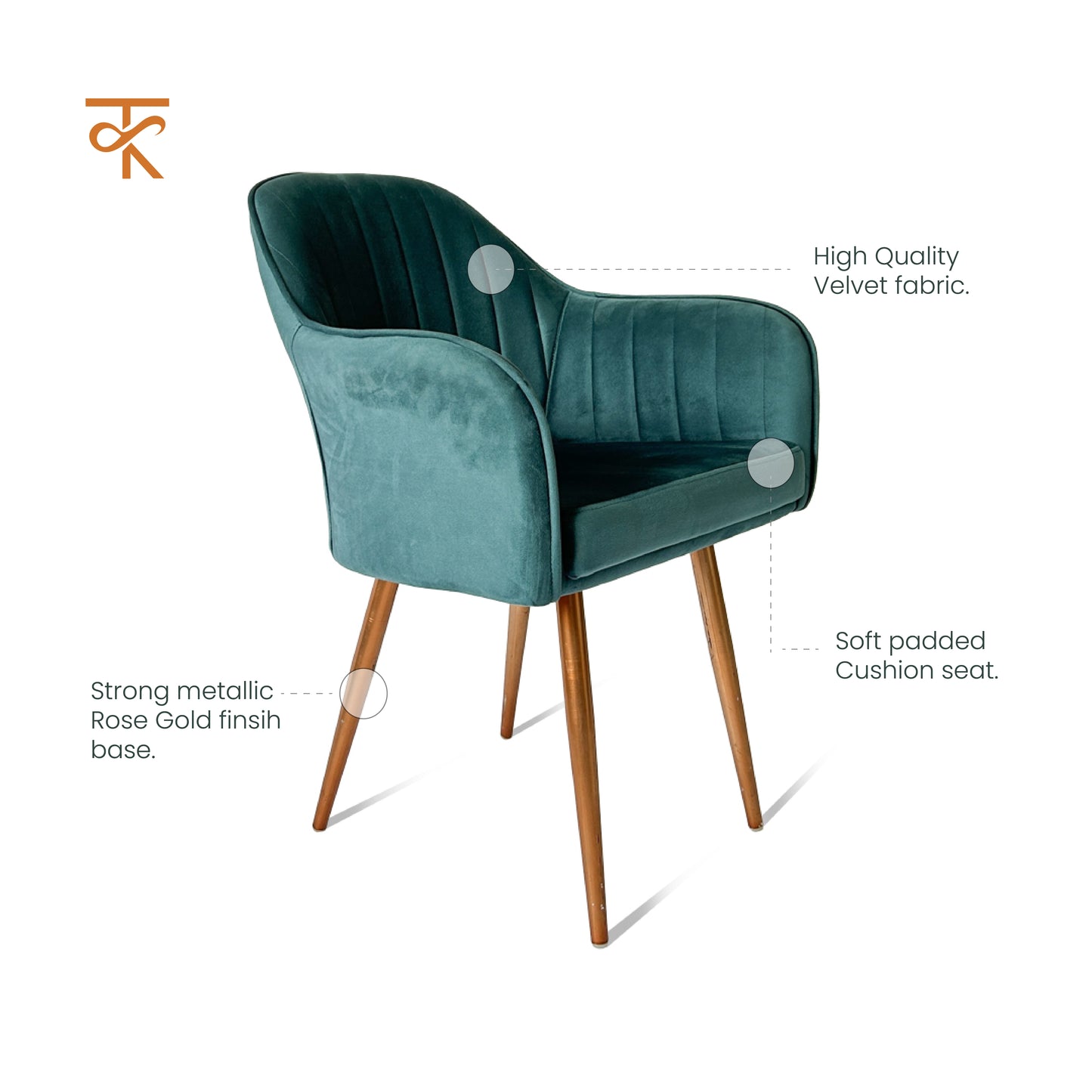 Modern Maharaja Café Chair-product specification 