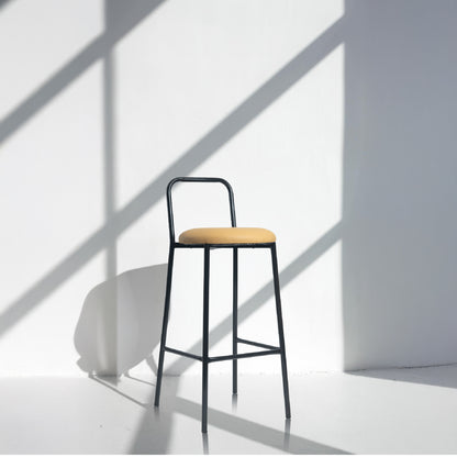 Zen Bar Chair - Low Back Bar stool (Mustard Yellow)