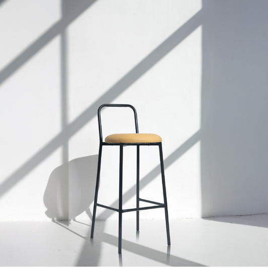 Zen Bar Chair - Low Back Bar stool (Mustard Yellow)