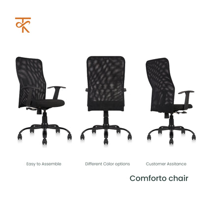 Office mesh Chair Black- different angles