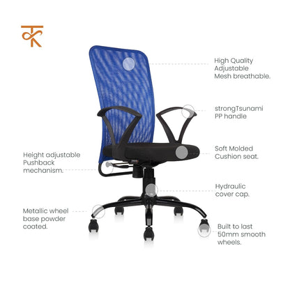 Ohio Office Chair - BLUE features image