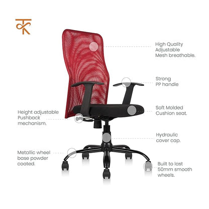 Red Comforto office chair feature