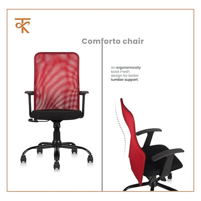 Red Comforto office chair features