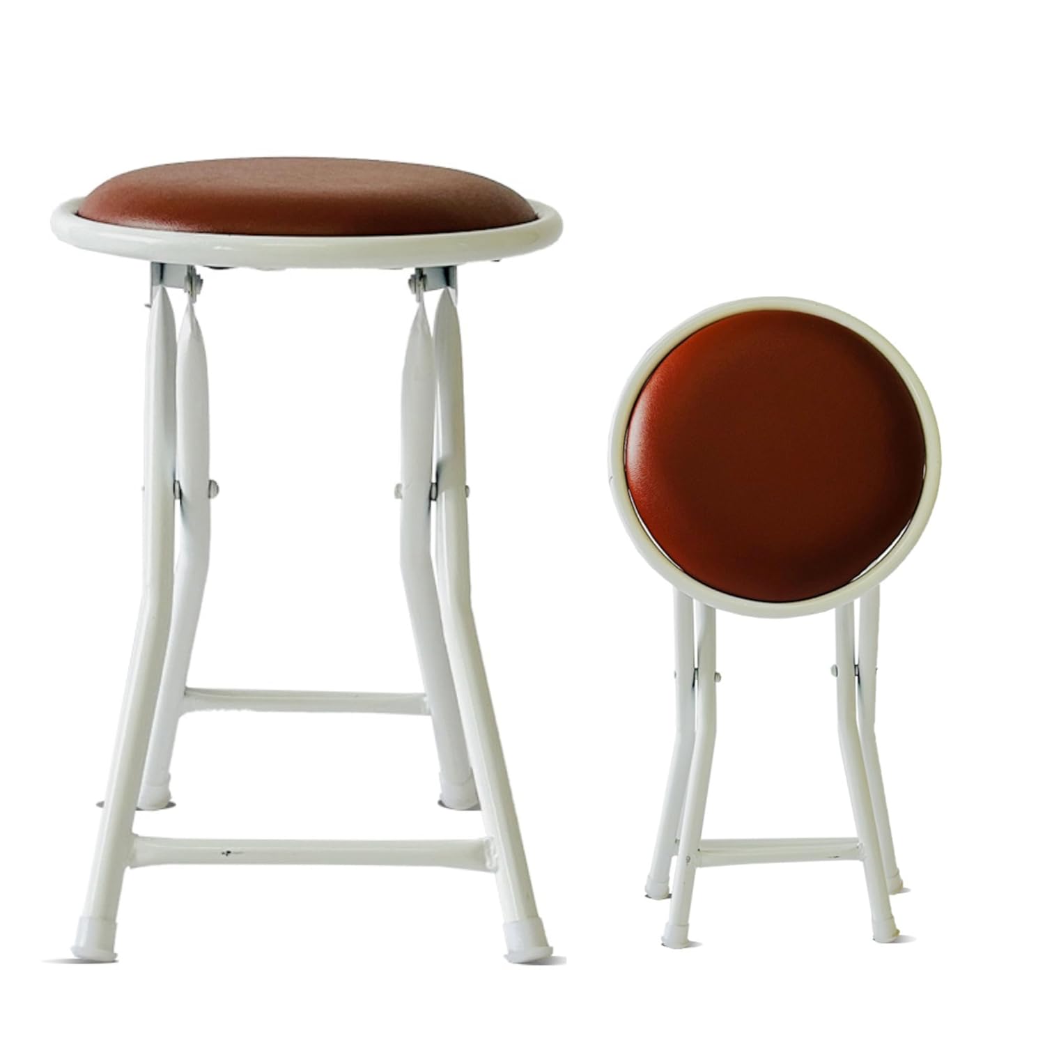 Round Stool pack 1 brown cushion