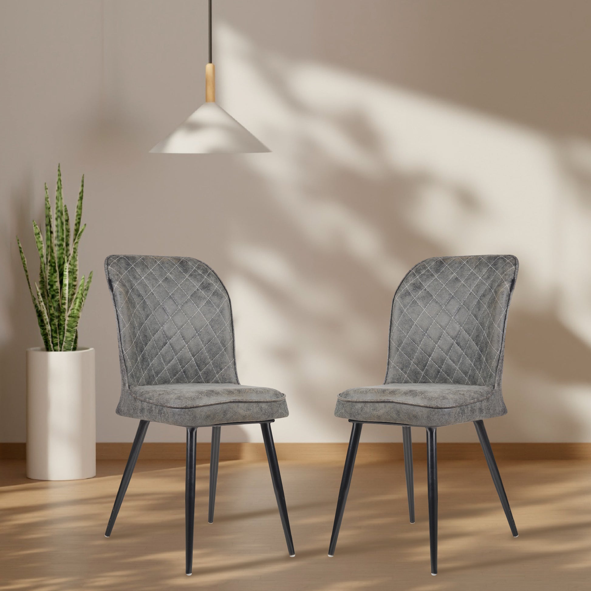 dining Chair- Grey (Pack of 2)