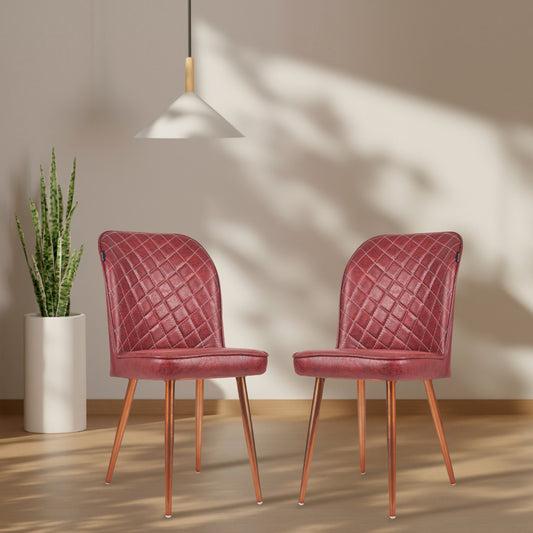 dining Chair - Maroon (Pack of 2)