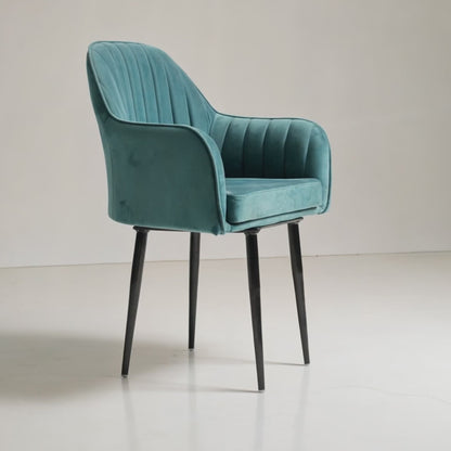 Aksh Velvet Swivel Accent Chair - Premium Lounge Chair for Living Room, Bedroom & Decor, 6 Months Warranty - Teal Green (Pack of 2)